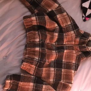 Plaid cropped sweater
